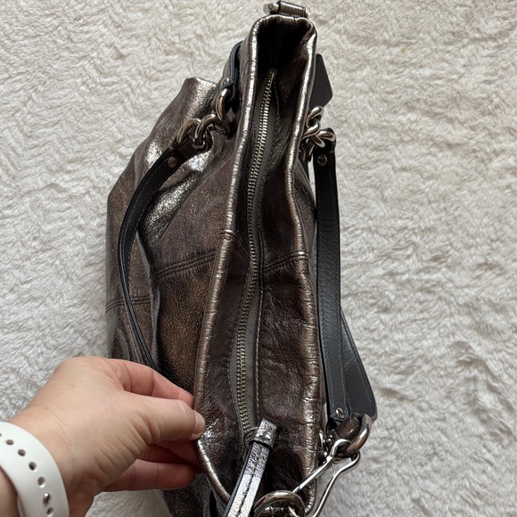 Coach Metallic Silver ShoulderBag - Picture 14 of 15